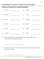 Rounding Decimals to the Nearest Thousandth