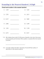 Rounding 4-Digit Numbers to the Nearest Hundred