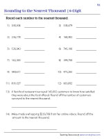 Rounding to the Nearest Thousand - 6-Digit