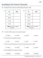 Rounding to the Nearest Thousand - Level 2 | Revision Worksheet #1