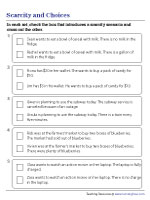 Identifying Situations That Are Examples of Scarcity