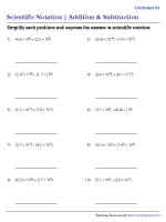 Adding and Subtracting Decimals in Scientific Notation