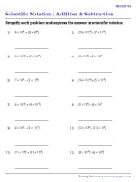 Adding and Subtracting Numbers in Scientific Notation