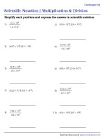 Multiplying and Dividing Decimals in Scientific Notation