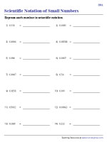 Converting Small Numbers into Scientific Notation