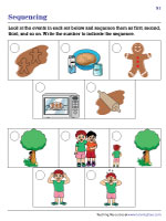 Reading and sequencing worksheets for kindergarten