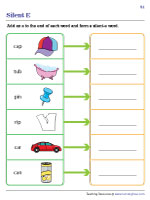 Adding E to Words to Form Silent E Words