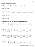 Skip Counting by 10s | Worksheet #2
