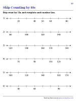 skip counting by 10s worksheets