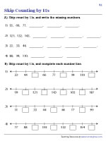 Counting by 11s | Worksheet #1