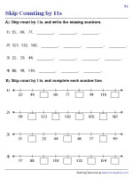 Completing Patterns and Number Lines