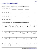 Skip Counting by 12s | Worksheet #2