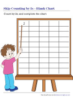 Skip Counting by 2s - Blank Chart