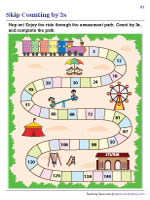 Math Clip Art--Counting Examples--100s Chart--Counting by 3s--Fill