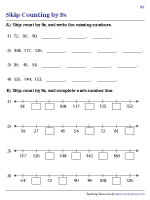 Skip Counting by 9s | Worksheet #1