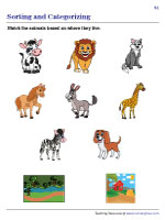 Sorting Animals into Wild Animals and Farm Animals