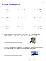 4-Digit Subtraction - With Word Problems