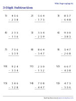 Subtracting 3-Digit Numbers - Regrouping