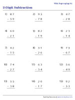 Subtracting 2-Digit Numbers - Regrouping