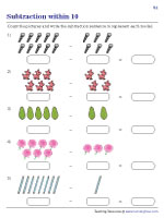 Writing Subtraction Sentences Using Pictures - Subtraction within 10