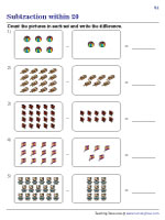 Count and Subtract - Subtraction within 20