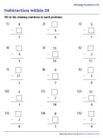 Finding the Missing Numbers - Column