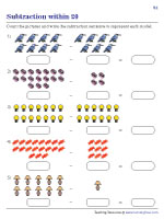 Subtraction within 20 Worksheets