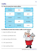 Decoding Words with Suffixes