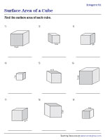 Surface Area of Cubes with Integer Side Lengths - Customary