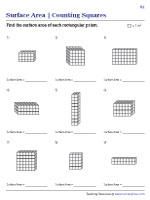 Finding Surface Area by Counting Squares