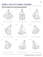 Surface Area of a Square Pyramid