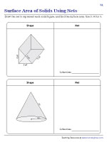Drawing the Net and Finding Its Surface Area - Customary