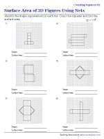 Identifying Shapes of Nets and Finding Surface Area by Counting Squares - Customary