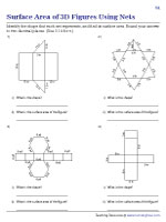 Identifying the Figure Using Nets and Finding Its Surface Area - Customary