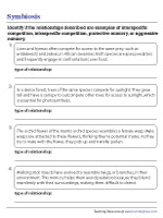 Recognizing Types of Competition and Mimicry