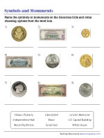Symbols and Monuments on American Bills and Coins