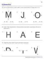 Symmetry in English Letters