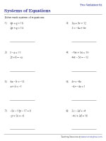Solving Systems of Equations - Any Method 1