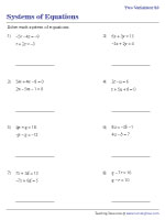 Solving Systems of Equations - Any Method | #Worksheet 2