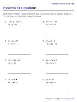 A Unique Solution, Infinitely Many Solutions, or No Solution