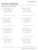 Solving Systems of Equations - Three Variables