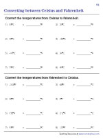 Celsius and Fahrenheit Conversion - Mixed Review