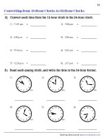 Converting between 12-Hour Clocks and 24-Hour Clocks