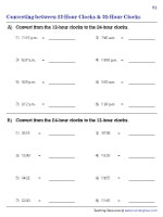 Converting between 12-Hour and 24-Hour Clocks