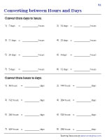 time worksheets