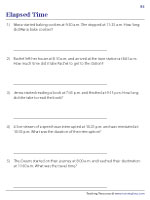 Elapsed Time Worksheets