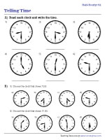 Telling Time - Half-Hourly Increment