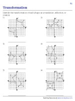 transformation worksheets translation reflection rotation