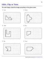 Draw Slide, Flip, or Turn - Grid