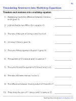 Translating Linear Equations - Multistep